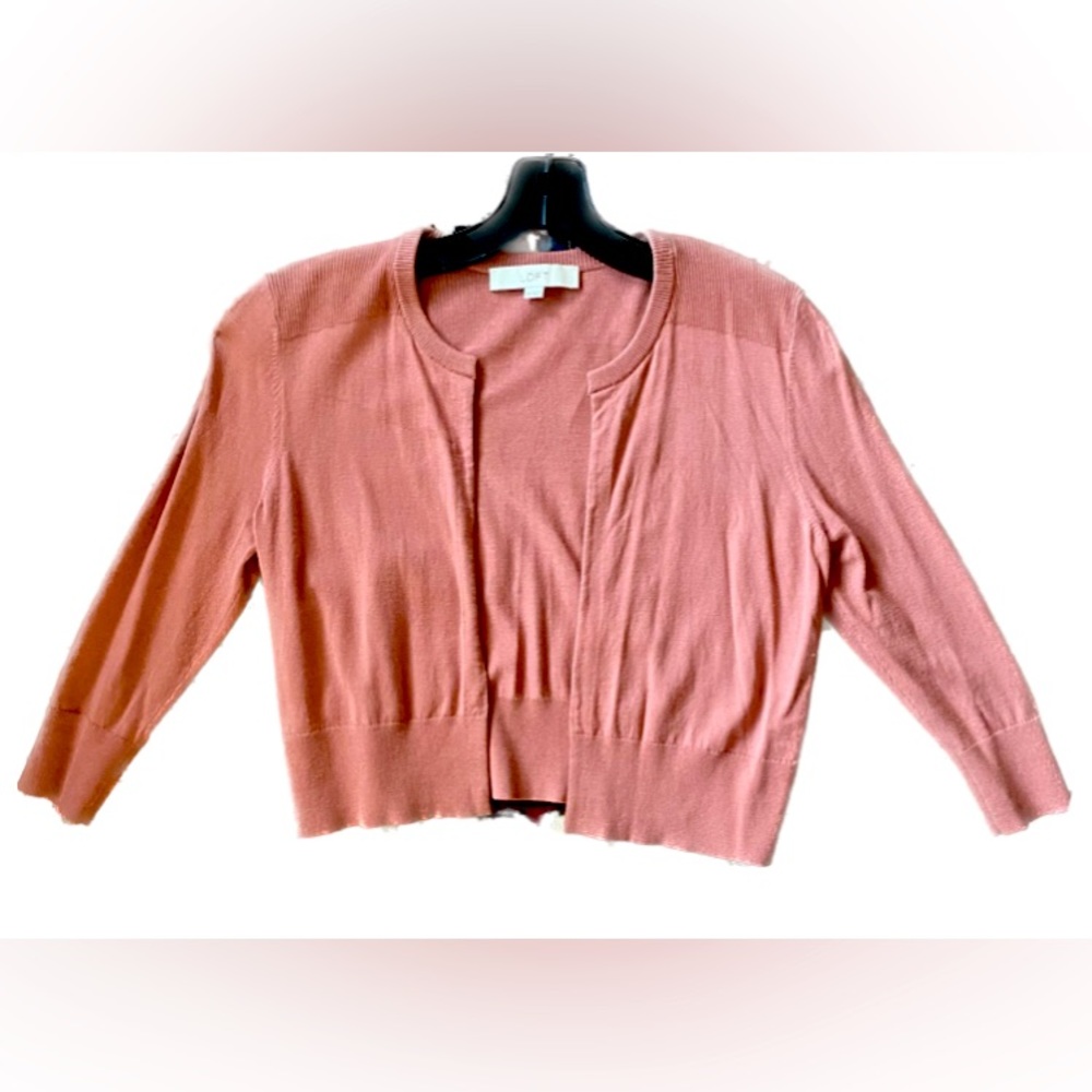 LOFT Cropped balletcore 3/4 Sleeve Cardigan XS